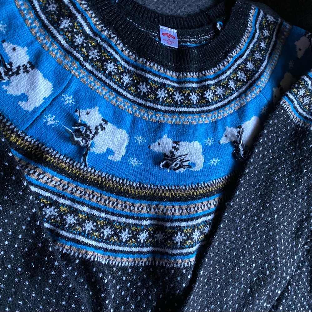 New Polar Bears Holiday sweater ugly sweater 2X - Picture 3 of 7